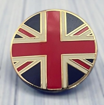 GROSSBRITANNIEN - UNION JACK FLAGGENABZEICHEN - 18 MM DURCHMESSER - GOLDPLATTE