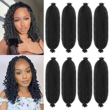 8 Pack 12 Inch Springy Afro Twist Hair for Soft Locs Marley Twist Braiding Hair