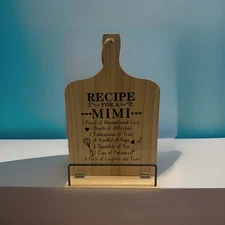 Cookbook Stand Recipe for A Mimi  Book Holder for Kitchen Counter Wood