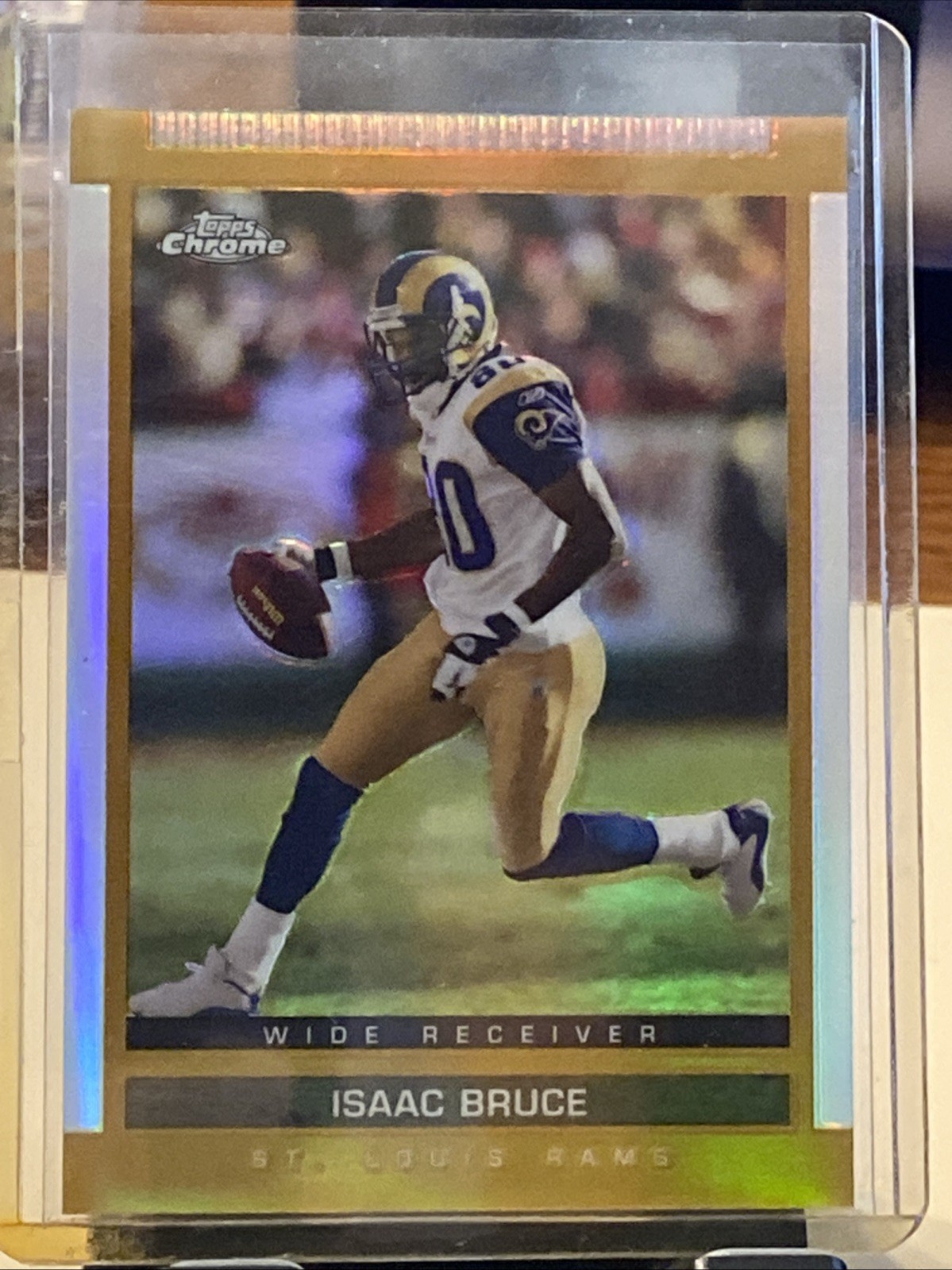 2003 Topps Draft Picks & Prospects Isaac Bruce #8 Chrome Gold Refractor