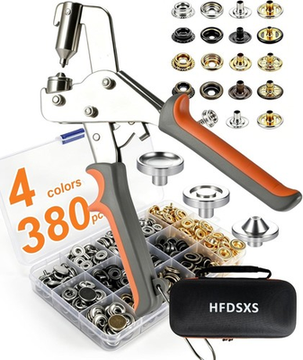 #ad Heavy Duty Snap Fastener Tool with Case Button Snap Replacement Kit Snap Tool w $49.03