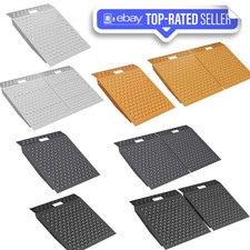 VNN 1/2PCS Shed Ramp for Riding Mower Lawn Anti-Slip Punch Plate Ramp 1500LB