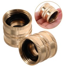 2Pcs Garden Hose Adapter Brass Durable Leak Resistant Hose Connector