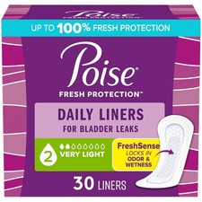 Incontinence Panty Liners for Bladder Leaks Poise Daily Liners 2 Drop Very