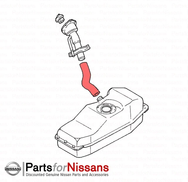 Genuine Nissan Fuel Tank Filler Neck 17228-01G01 - Image 2 of 3