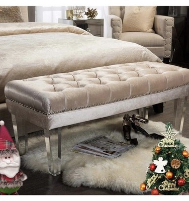 Clear Acrylic Furniture Legs 8'' Square Sofa Bed Table Feet Set of 4 Open Box