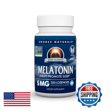 Source Naturals Melatonin 5mg Peppermint Lozenges 200 Ct Sleep Support