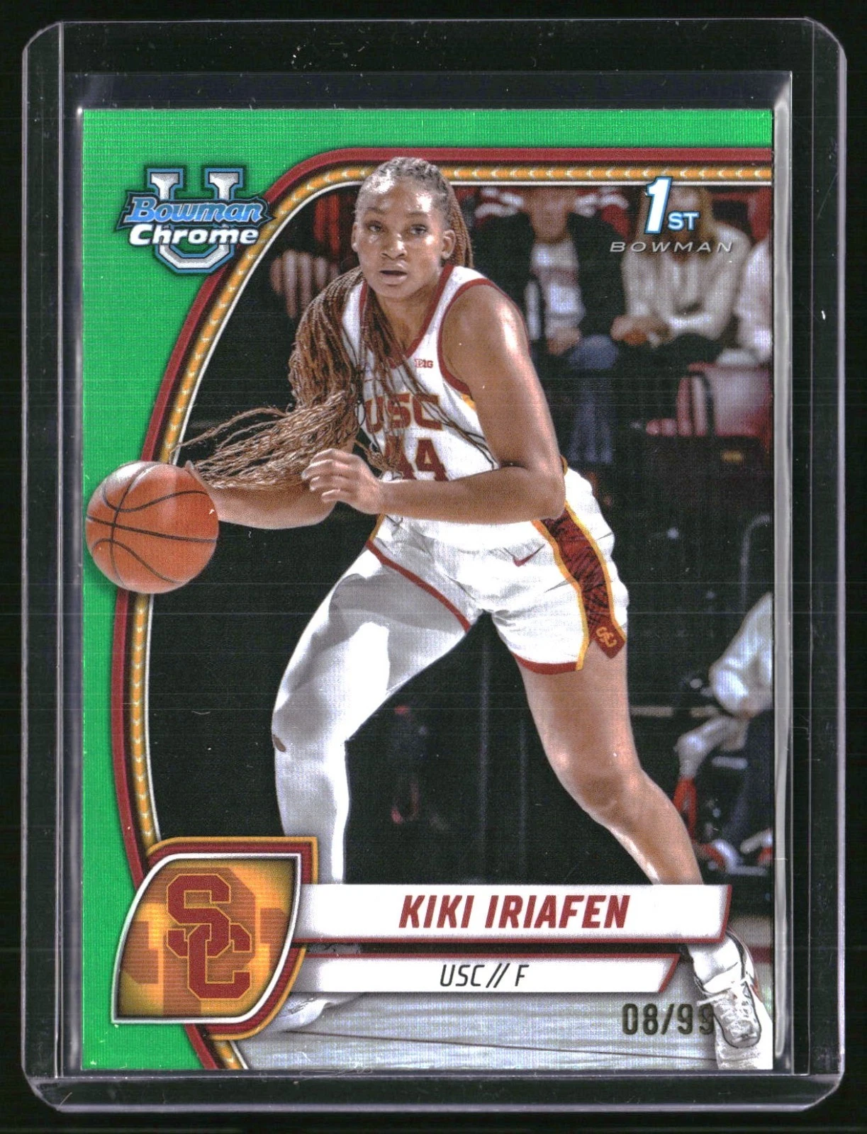 2024-25 Bowman U Chrome Kiki Iriafen #47 Green Refractor /99