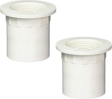 Tub Drain 1 1/2 in NPMS Thread x 2 1/2 in Straight 2 Pack White
