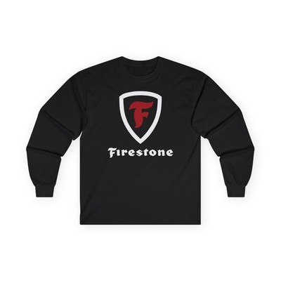 New Firestone Tire Logo Men's T-Shirt American Long Sleeve Dotees Tee Shirt