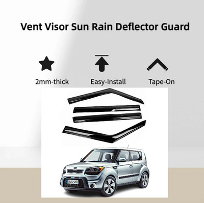 Window Visor Sun Rain Deflector Guard Fits for Kia Soul 09-13 Side