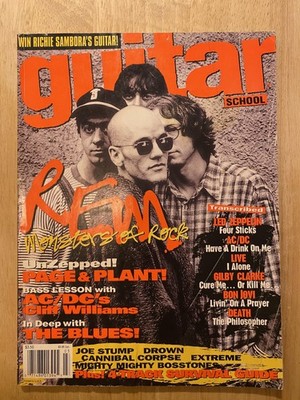 Vintage Guitar School Magazine March 1995 R.E.M. Page & Plant Led Zeppelin Tabs