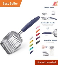 Cat Litter Scoop Aluminum Alloy Deep Shovel Long Handle Heavy Duty for Cats