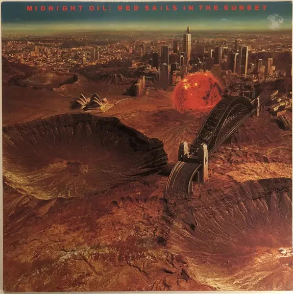 Midnight Oil Red Sails In The Sunset CBS Vinyl LP NEAR MINT Inlay EX 33 U/min - Photo 1/1