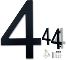 8 Inch Large Modern House Numbers for Outside, Easy Floating  Adhesive Back Ins