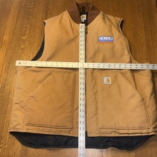 Carhartt V01 BRN Brown Vest Duck Canvas Arctic Quilted Men  s Size XL Near Mint