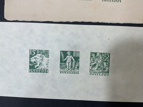 Francobolli Germania - Bayern. 1919 - 1920. B 19 - 20. Set di saggi #c575 - Foto 4 di 6