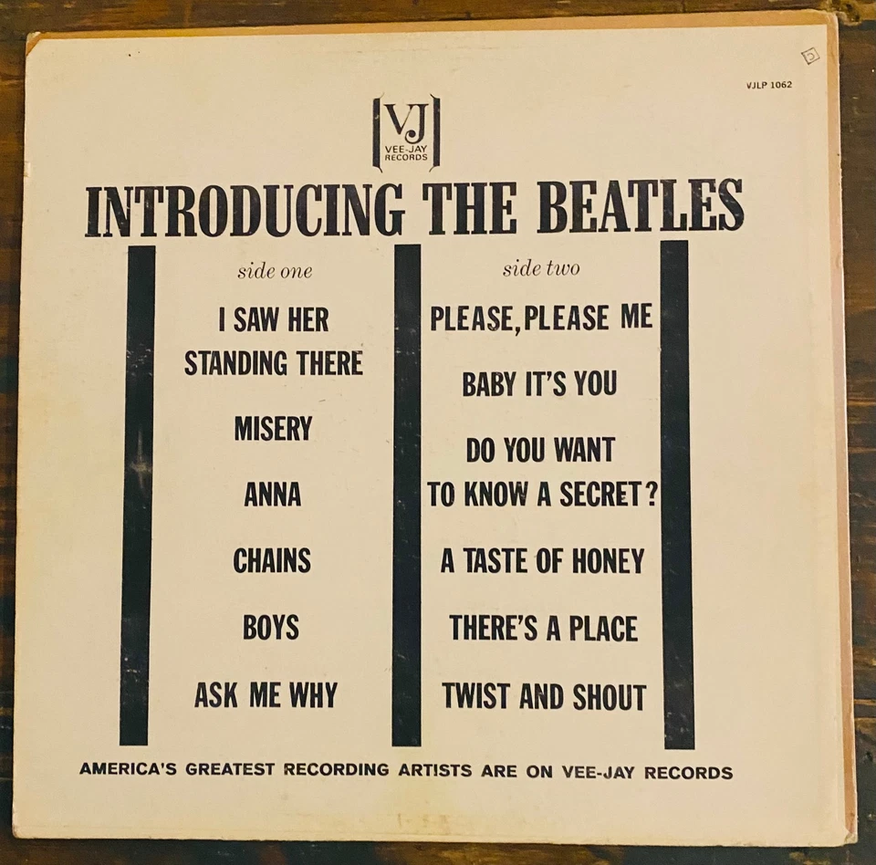 Introducing The Beatles Vee-Jay VJLP 1062 Version 2 – Authentic Original Mono LP - Image 2 of 4