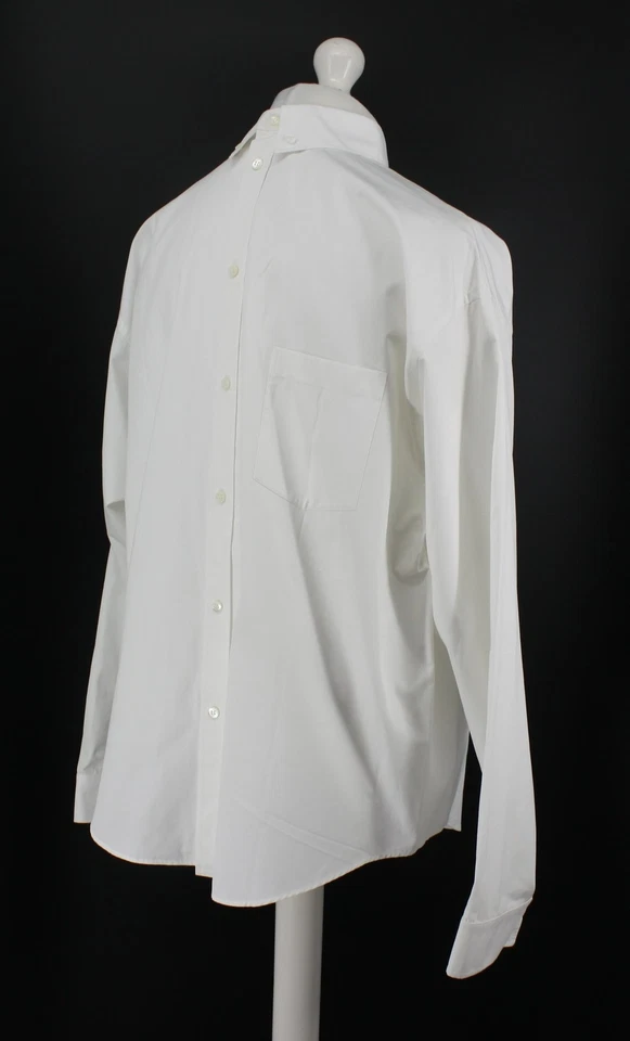 CAMISA BALENCIAGA HOMBRE DOBLE CARA BOTÓN TALLA 38/15" CUELLO BLANCO PRECIO DE VENTA SUGERIDO POR EL FABRICANTE £ IB Foto 3 de 4