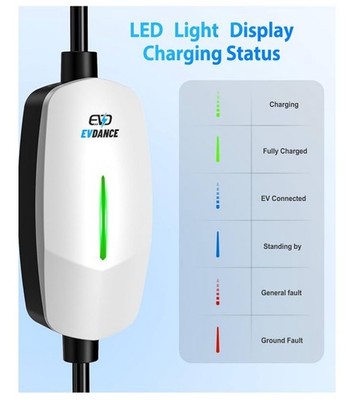 EVDANCE Portable Electric Car Charger Level 1/2