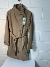 Halston Women's Belted Trench Coat Long Size XL - Brown Brand New
