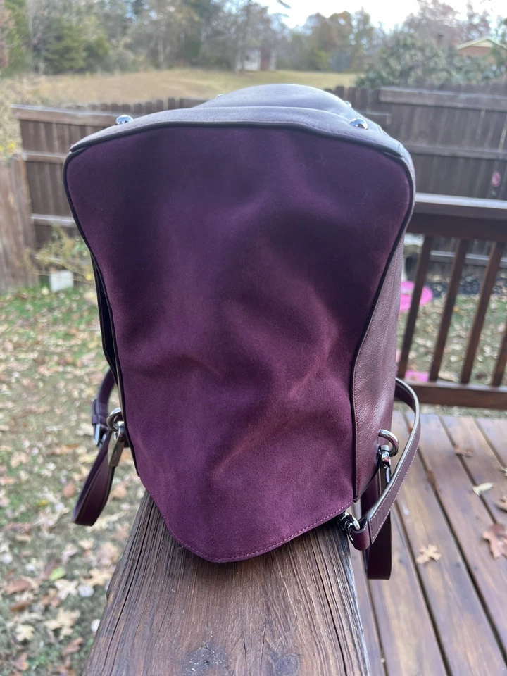 BOLSO DE MANO RALPH LAUREN Berwick Mediano Marley Vachetta Borgoña CUERO Foto 3 de 4