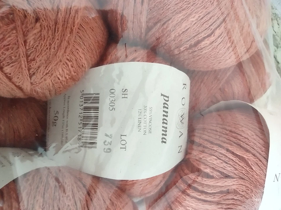 Lot of 10 Rowan Panama Viscose/Cotton/Linen 50g #305 Dahlia Lot 739 Terracotta  - Image 2 of 4