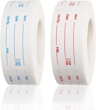 2 Rolls 1000 Pieces Removable Food Labels, 1 X 2 Inch Date Stickers for Freezer,