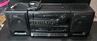 Sony CFS-W455 Stereo Double Cassette Radio Boom Box Detachable Speakers  Working