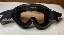 SMITH Snow Ski Goggles Snowboard Skiing Black w/Amber Lens *DAMAGED