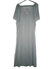 Vintage Nightgown Vanity Fair Pastel Lace Blue Pajamas Lingerie Nylon XL