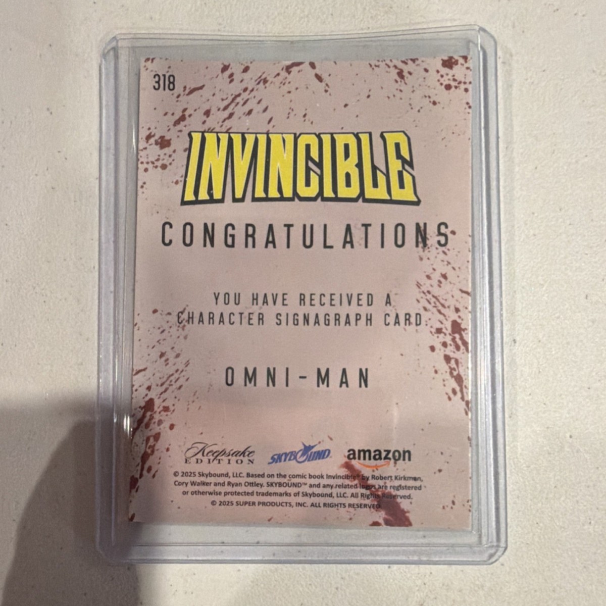 Invincible Omni-Man Keepsake Edition Character Laser Signagraph