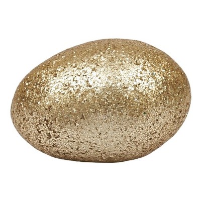 Easter Sparkling Egg Gold Large 2.75'' x 4''  Embellished Glitter Home Decor