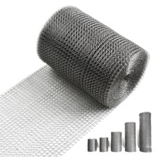 5" X 30 ft 304 Stainless Steel Mesh, Wire Mesh for Rodent, Hole Fill argent