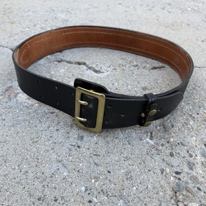 Vtg HUNTER DENVER POLICE DEPARTMENT Heavy Duty Leather Service Belt Sz 36 in