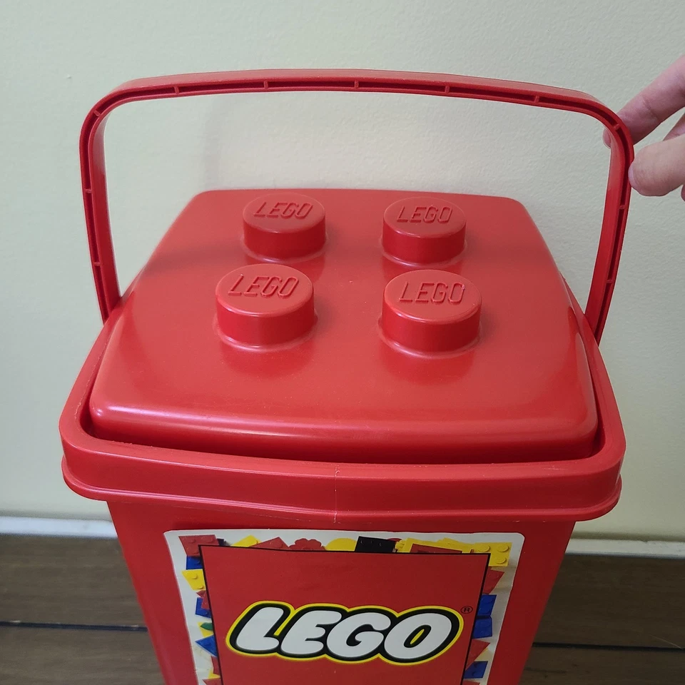Vintage 1987 LEGO Basic Block Red Bucket Set 1613 EMPTY - Image 3 of 4