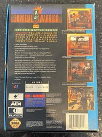 Supreme Warrior Sega CD CIB Complete In Box Excellent Condtion