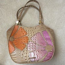 Brahmin Colorblock Embossed Shoulder Bag Logo...