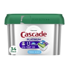 Cascade Platinum Dishwasher Pods, Detergent, 34 Count Pack of 1 