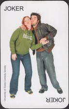Playing Cards JOKER Single Card Old Wide ** UNIVERSITY of ESSEX COMEDY ** 264