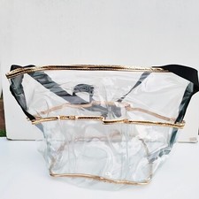 Napoleon Perdis Clear Artist Tools Circular Shoulder Bag, Large Makeup Case, NEW