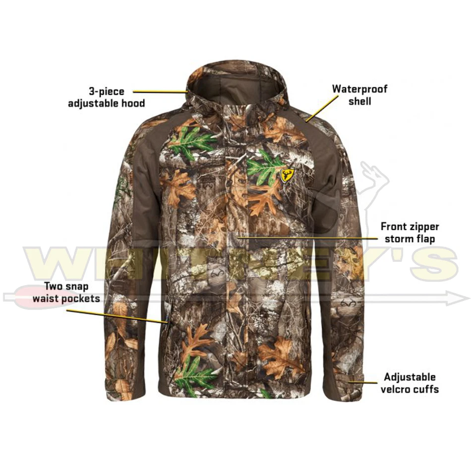 Blocker Outdoor Drencher Jacket W/Hood - Realtree Edge - Large - 1055111-153-LG - Image 4 of 4