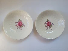 Spode England 2/8867 L Billingsley Rose C.1892 Bowl 6.25" 2Pc