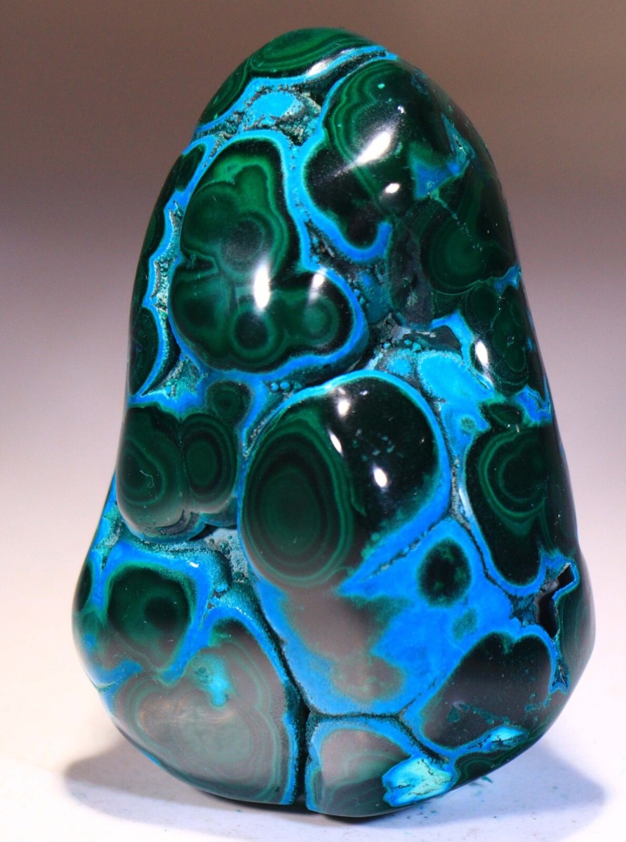 3.3 inch 7.6 oz Top Vivid Chrysocolla with Malachite, Congo! CR377
