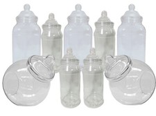 **SLIGHT SECONDS** 9 Plastic Victorian Sweet Jars for Candy Buffet Wedding