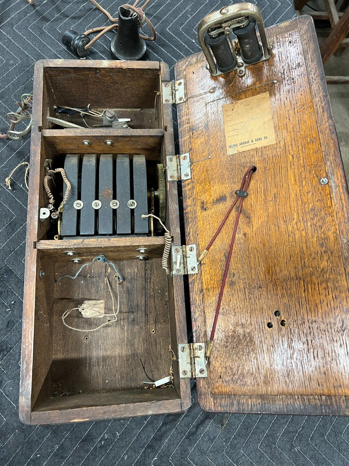 Julius Andrae & Sons Antique Wall Telephone PARTS LOT ONLY eBay