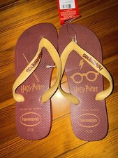 Chanclas Havaianas x Harry Potter Hogwarts Rojo Dorado Unisex W7/8 M6/7 Eur 39/40