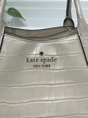 KATE SPADE DUMPLING SMALL SATCHEL CREAM CROC EMBOSSED KATE SPADE DUMPLING SMALL SATCHEL CREAM CROC EMBOSSED