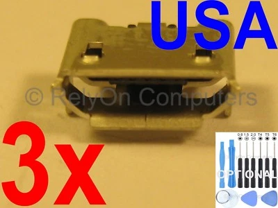 3X Micro USB Charging Sync Port for Epik HighQ ELT0801-0802 Kids Learning Tablet