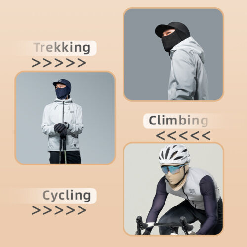 ROCKBROS Fall/Winter Fleece Cap w/ Mask Warm Breathable Comfort Black Navy Khaki - Picture 14 of 17